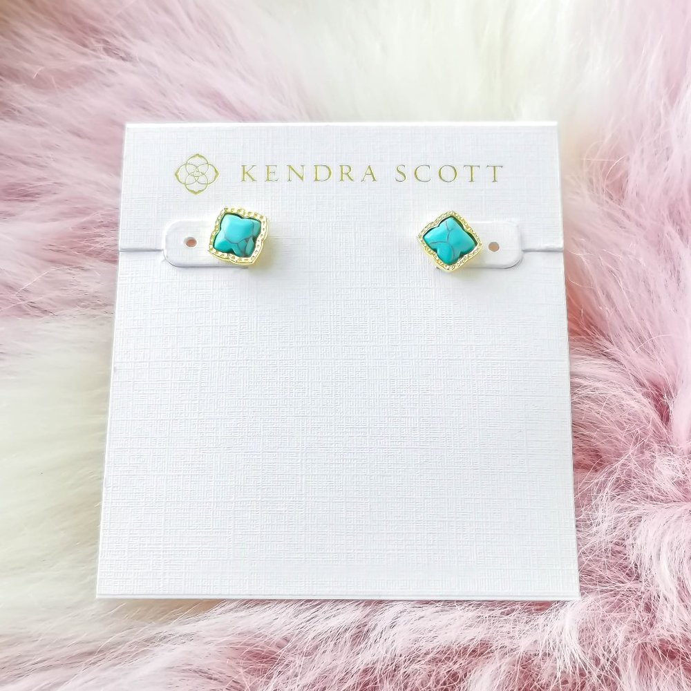 Kendra Scott Turquoise and Gold Earrings